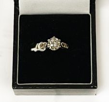 18CT GOLD DIAMOND SOLITAIRE RING - SIZE L - APPROX 4.4 GRAMS - APPROX 0.35 POINTS