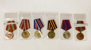 SIX WW2 SOVIET MEDALS