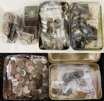 LARGE OLD COIN COLLECTION INCL. SILVER COINS