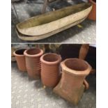 COLLECTION OF GARDEN POTS AND TROUGHS