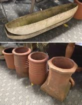 COLLECTION OF GARDEN POTS AND TROUGHS