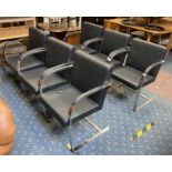 SET OF 6 DESIGNER CHAIRS A/F