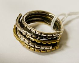 MENS DESIGNER ROPE RING - SIZE Q