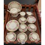 TRAY OF ROYAL WORCESTER ROYAL GARDEN CHINA