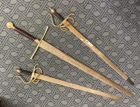 SPANISH TOLEDO SWORD & PAIR OF SWORDS