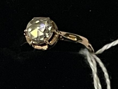 14CT GOLD DIAMOND RING - ROSE CUT 0.70 POINTS APPROX - SIZE Q - 2.7 GRAMS APPROX