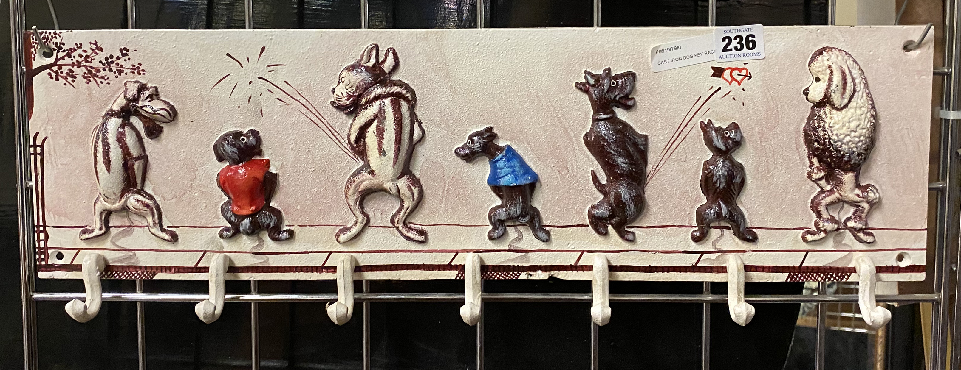 CAST IRON DOG COAT RACK