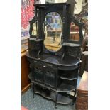 EBONISED MIRROR BACK CHIFFONIER