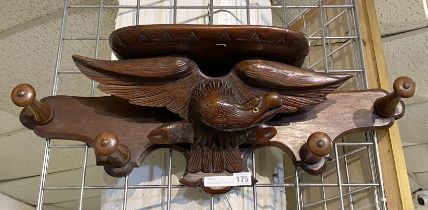 VICTORIAN BLACK FOREST STYLE EAGLE COAT HOOKS