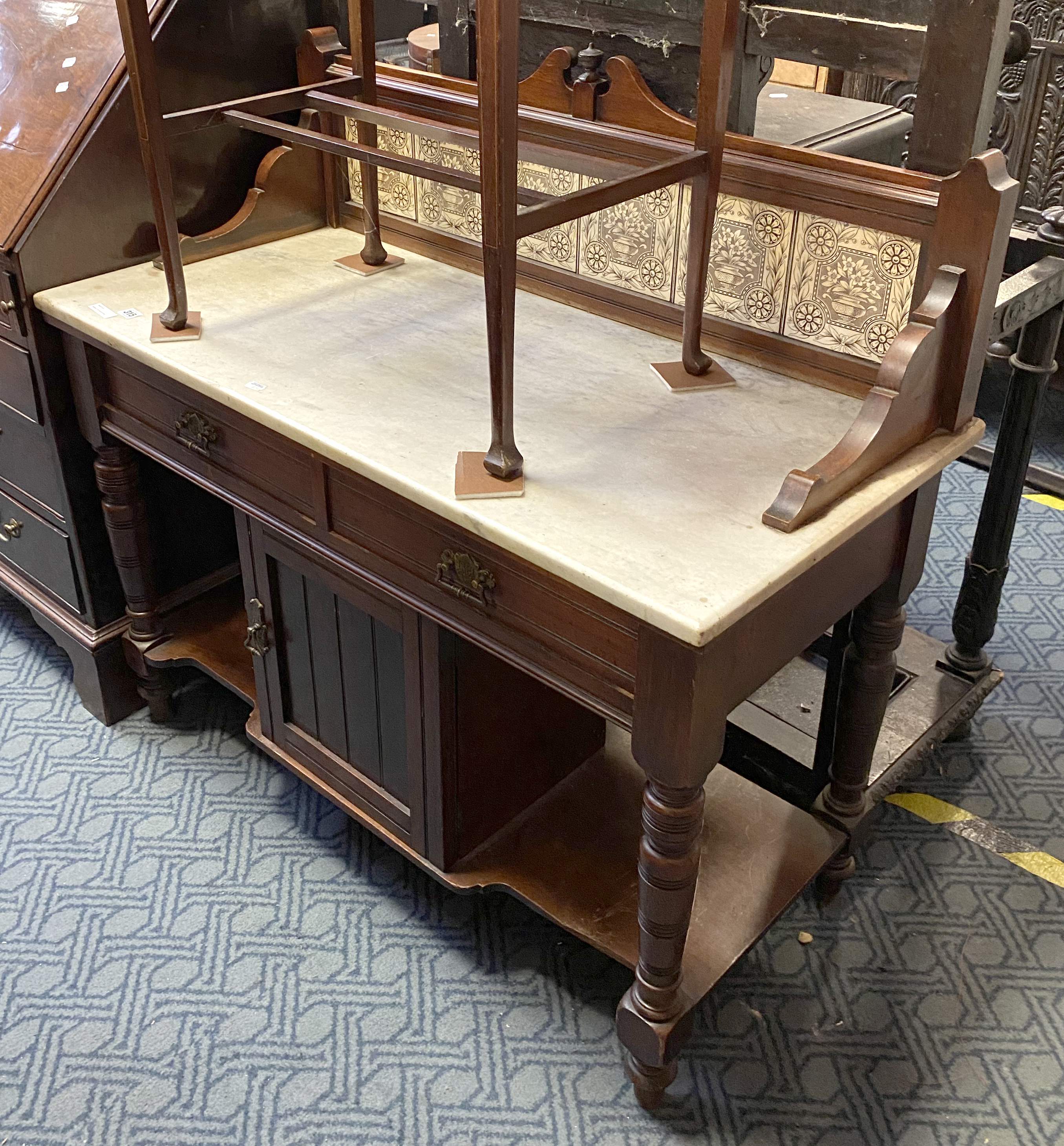 MARBLE TOP WASHSTAND