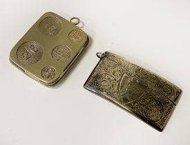 HM SILVER CARD CASE WITH A METAL COIN CASE