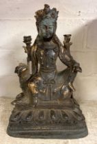 BRONZE ORIENTAL FIGURE - 23 CMS (H)