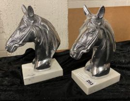 PAIR OF HORSE HEADS