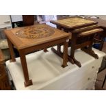G PLAN NEST OF TILED TOP TABLES & 1 OTHER TABLE