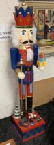 LARGE CARVED WOOD NUTCRACKER FIGURE 106CMS (H) APPROX