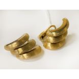 PAIR OF 18CT GOLD EARRINGS BY GARRARD - APPROX 13.5 GRAMS