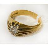 18 CARAT GOLD DIAMOND SOLITAIRE RING APPROX 8.8 GRAMS SIZE U - DIAMOND APPROX 0.6 CARAT