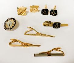 CUFFLINKS & TIE CLIPS - MASONIC INTEREST