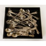 QTY OF 800 SILVER SPOONS & FORKS 11 IMPS OZS APPROX