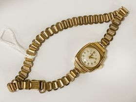 9 CARAT GOLD ROTARY COCKTAIL WATCH STRAP MARKED RG