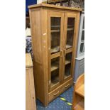 TALL OAK DISPLAY CABINET