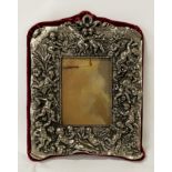 STERLING SILVER NEOCLASICAL CHERUB FRAME - 26CMS (H) X 22CMS (H) APPROX