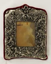 STERLING SILVER NEOCLASICAL CHERUB FRAME - 26CMS (H) X 22CMS (H) APPROX
