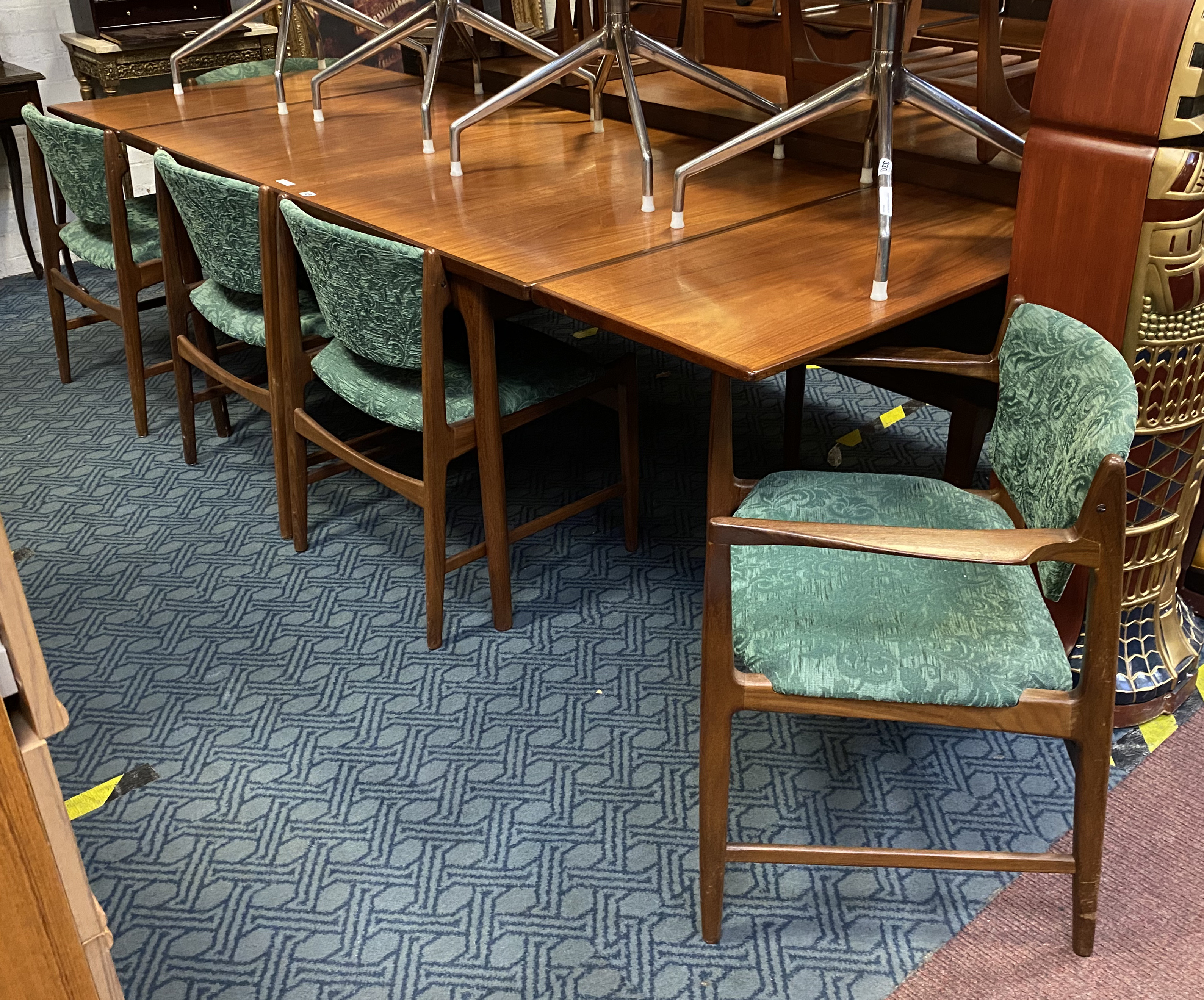 G PLAN DINING TABLE & FIVE CHAIRS