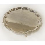 HM SILVER SALVER - APPROX 27 IMP OZ - 30 CMS (D)