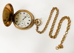 WALTHAM POCKET WATCH WITH CHAIN MARKED 550