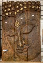 3 PANEL BUDDHA WALL HANGING