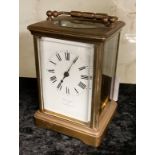 FRENCH BRASS MANTLE CLOCK JAS SHOOLBRED & CO 14CMS (H) APPROX