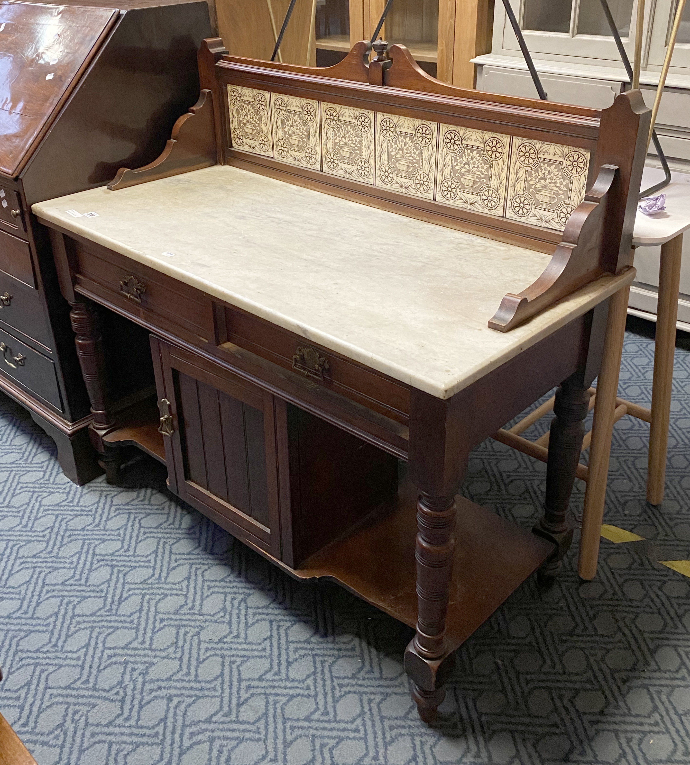 MARBLE TOP WASHSTAND