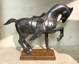 TANG PEWTER HORSE ON BASE