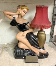 1950'S LADY FIGURAL LAMP