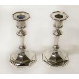 PAIR OF HM SILVER CANDLESTICKS - 15CMS (H) APPROX