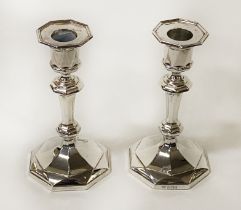 PAIR OF HM SILVER CANDLESTICKS - 15CMS (H) APPROX