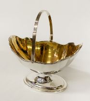 H/M SILVER HANDLED SUGAR BASKET - 8 IMP OZS APPROX - 8 CMS (H) APPRO
