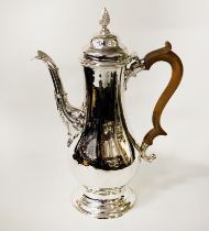 H/M SILVER COFFEE POT - 26 IMP OZS - 30 CMS (H) APPROX