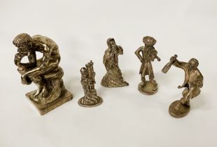 WITHDRAWN! SILVER JUDAIC DANCING FIGURES - SOME A/F