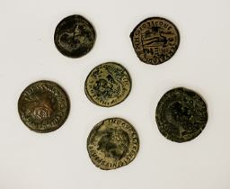 SIX ROMAN COINS