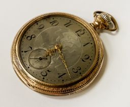 GOLD PLATED WALTHAM POCKET WATCH - WORKING