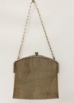 H/M SILVER CHAIN MAIL PURSE - 6 IMP OZS APPROX
