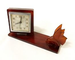 BAYARD ART DECO SCOTTY DOG MANTLE CLOCK