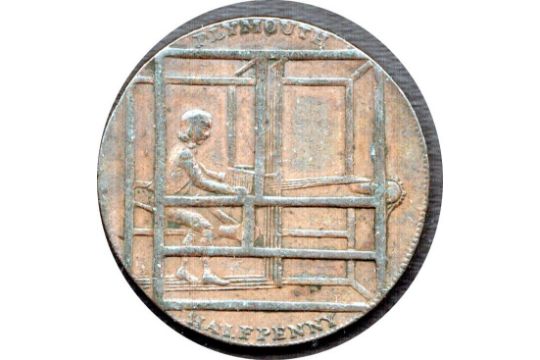 1796 DEVON PLYMOUTH HALFPENNY TOKEN - Image 2 of 2