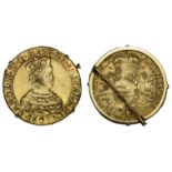 Spanish Netherlands, Charles II (1665-1700), gold Souverain d'Or or Double Sovereign, 1671, Brussels