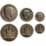 Charles, Prince of Wales, Investiture, 1969, sterling silver three-medal Set, in matte finish, by