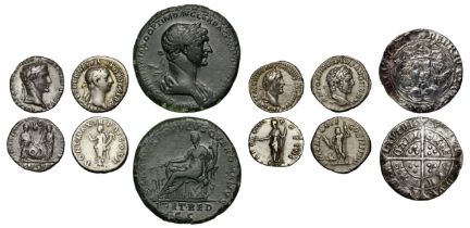 Roman Imperial Coins (5): silver Denarii (4): Augustus (27 BC - AD 14), Lugdunum (Lyon), CAESAR