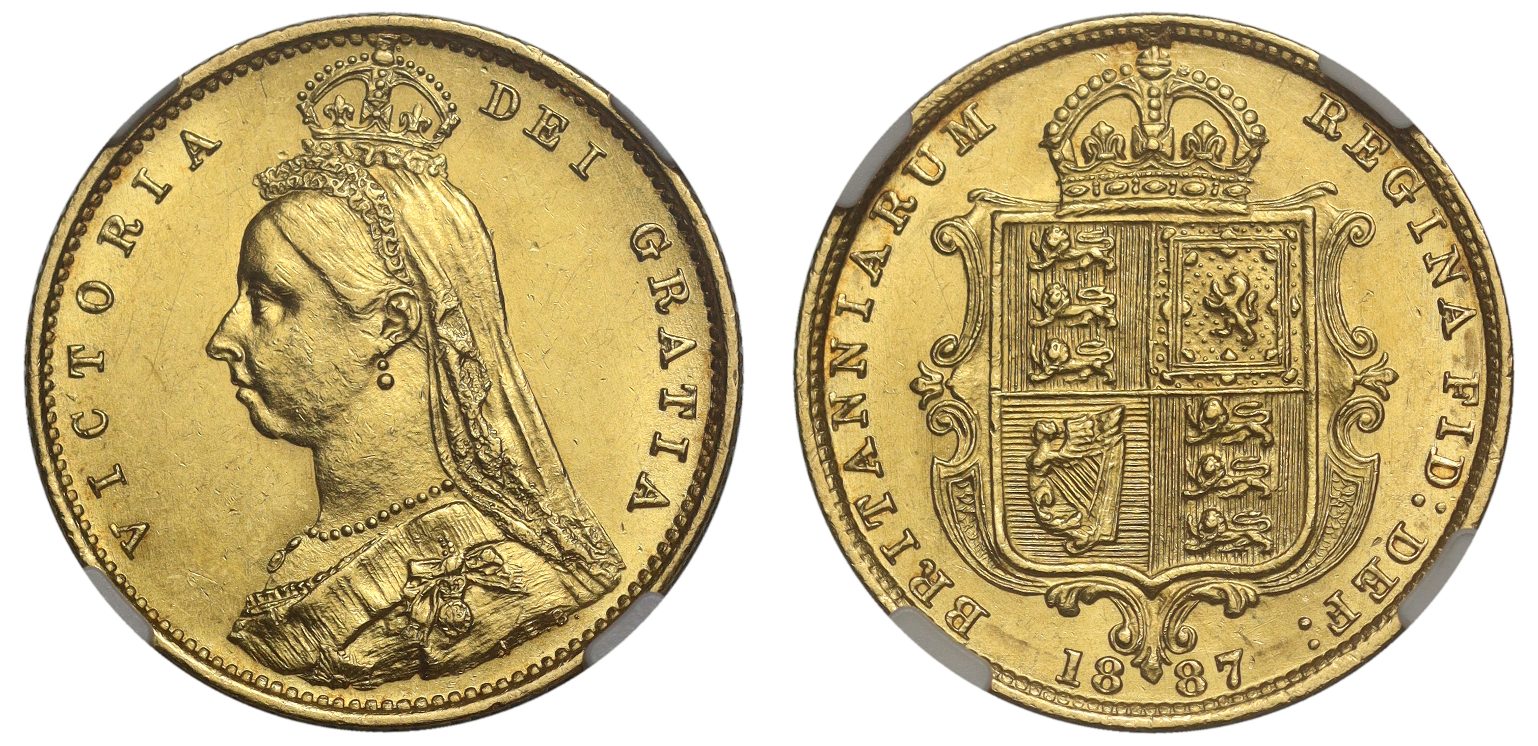 g Victoria (1837-1901), gold Half Sovereign, 1887, Jubilee bust left, J.E.B. on truncation for