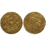 Edward III (1327-77), gold Noble, Pre-Treaty series G (1356-61), King standing in ship sailing